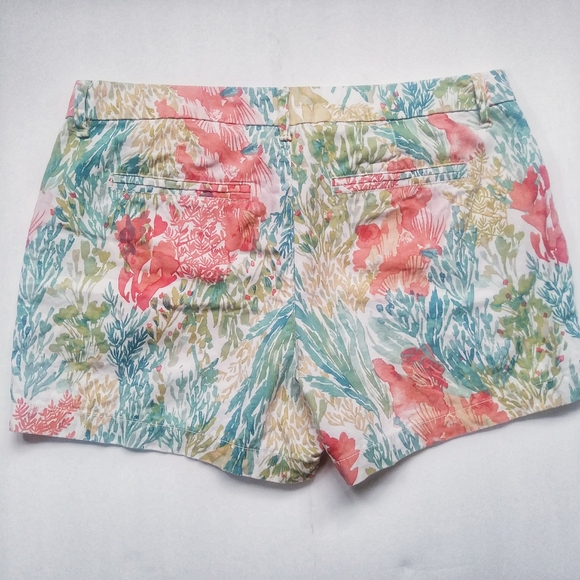 Old Navy Water Color Coral Reef Print Chino Shorts - Picture 2 of 8